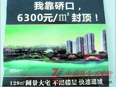 武漢東西湖樓盤模仿利川打廣告:我靠硚口(圖)